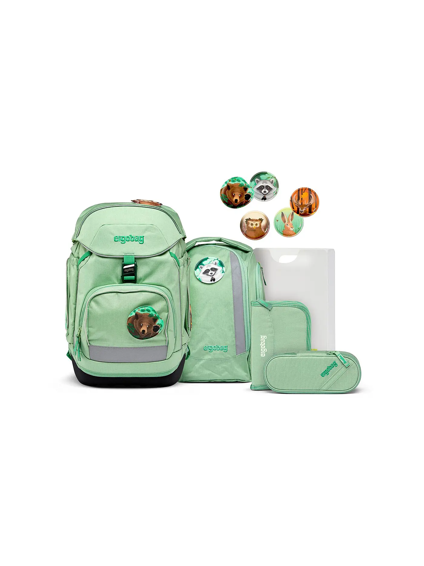 ERGOBAG | Schultaschen-Set 6-tlg. Pack - WaldBärwohner | 